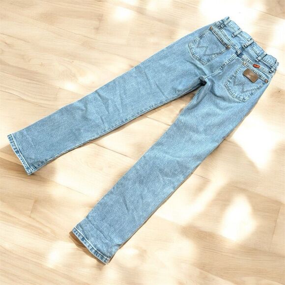Vintage Wrangler Classic Light Wash High Rise Jeans 24” Zipper Straight - Picture 3 of 7
